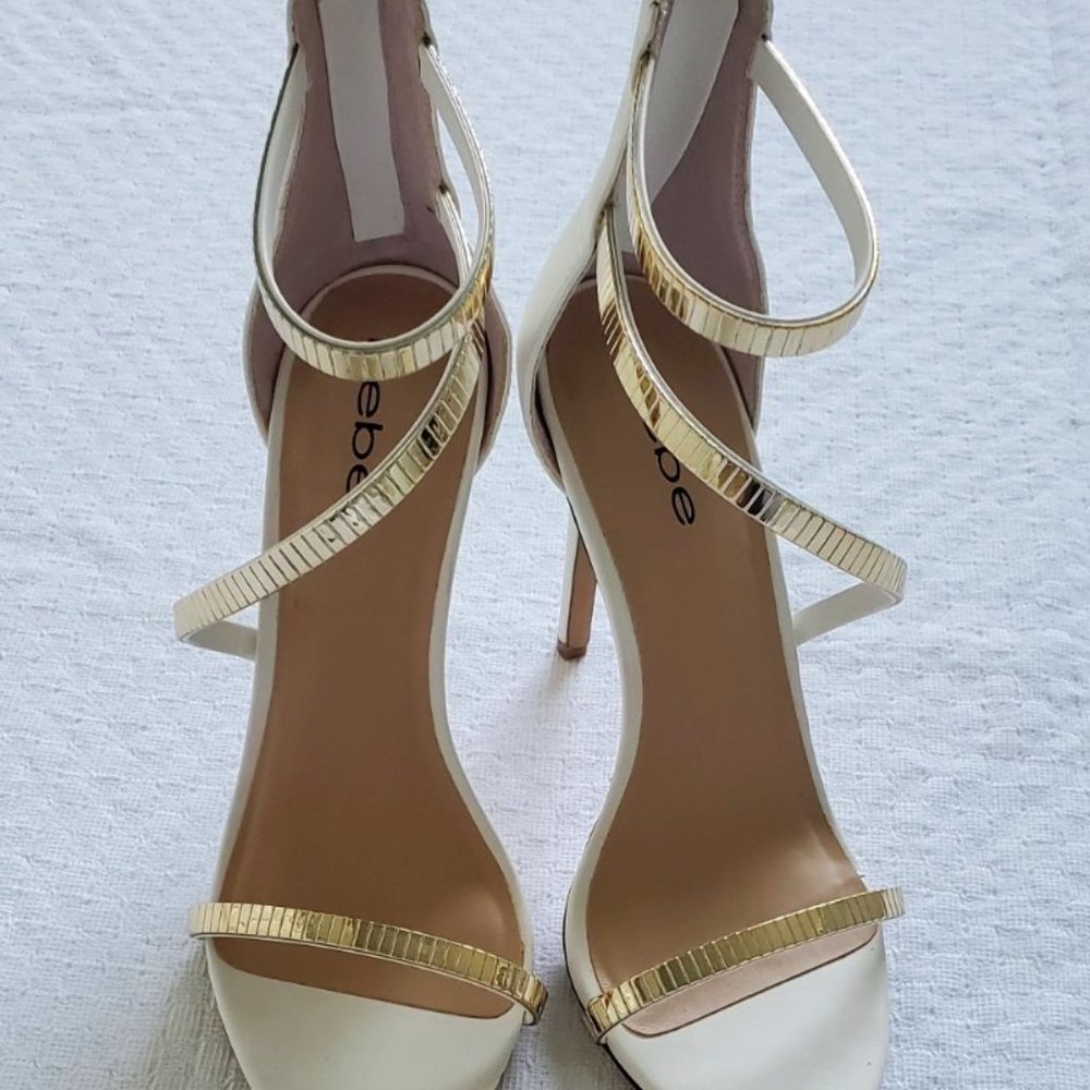 White and Gold Heels